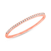 0.06ct 14k Rose Gold Diamond Lady's Band Size 5.25